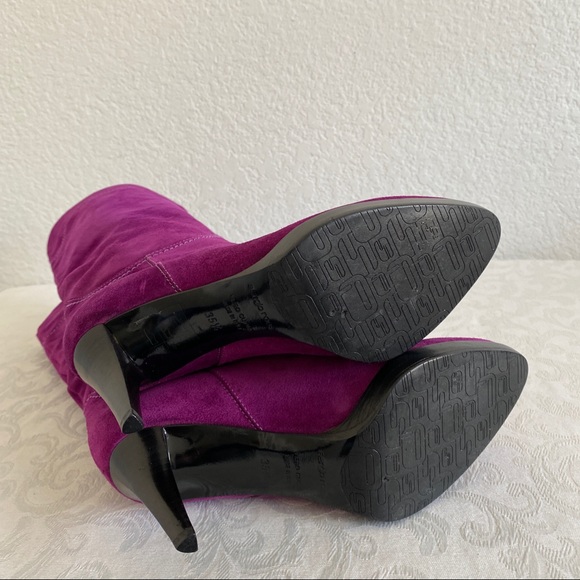 Sergio Rossi purple suede leather boots - Picture 7 of 9